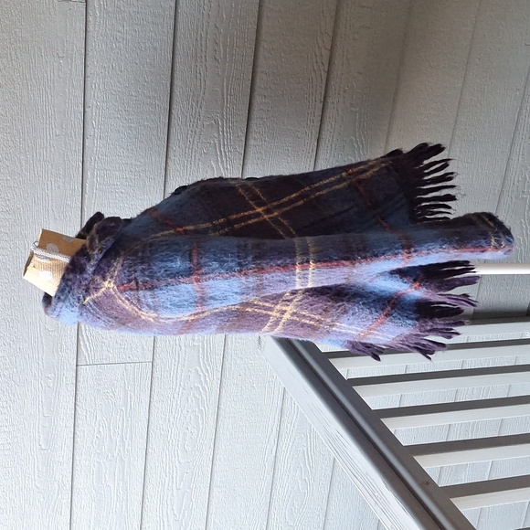 Free People fringe plaid jacket Mohair Alpaca Wool blend size XS - Picture 5 of 10